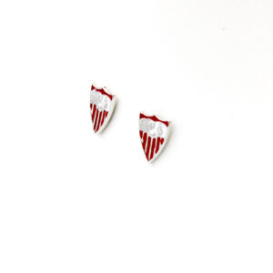 Pendientes Sevilla C.F en Plata Ley a Color