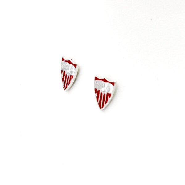 Pendientes Sevilla C.F en Plata Ley a Color - Imagen 4