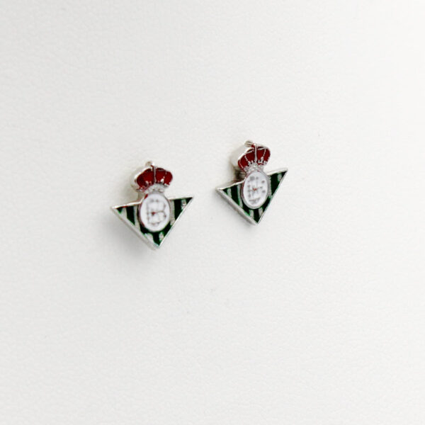 Pendientes del Betis en Plata Ley Rodiado a Color - Imagen 4