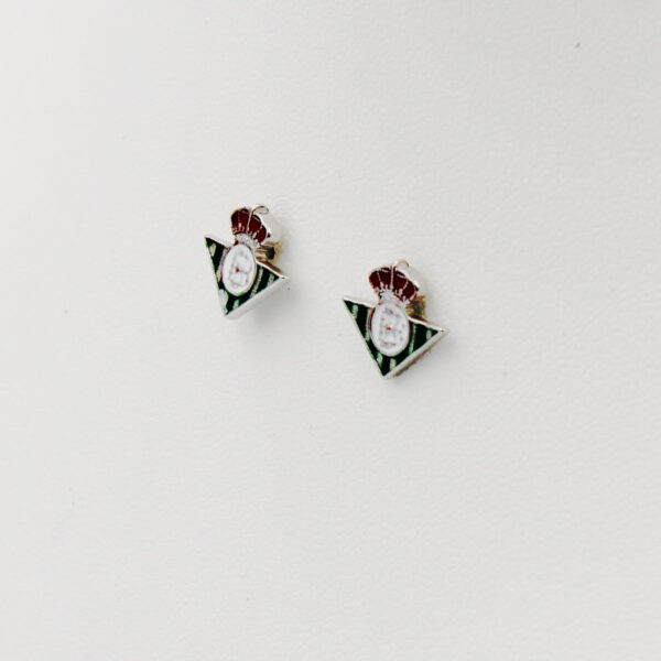 Pendientes del Betis en Plata Ley a Color
