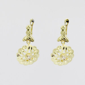 Pendientes Cubanas largos en Oro 18k