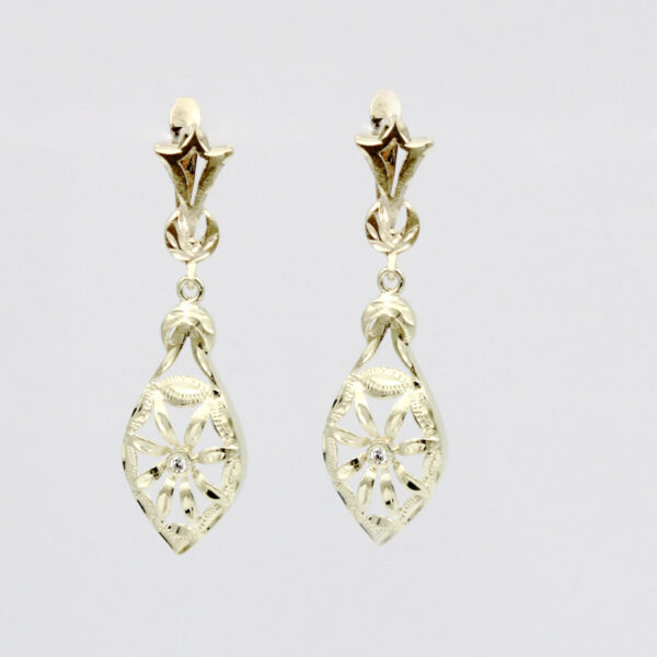 Pendientes Cordobeses largos en Oro 18 k