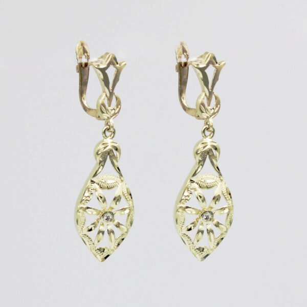 Pendientes Cordobeses largos en Oro 18 k