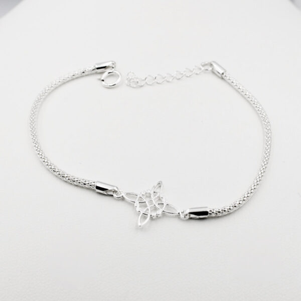 Pulsera Nudo de Bruja en Plata Ley 925 - Imagen 4