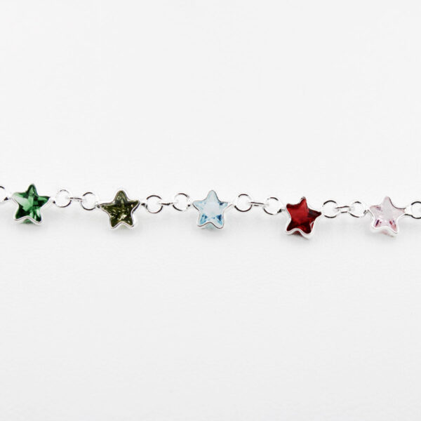 Pulsera Estrellas colores en Plata Ley - Imagen 5