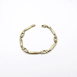 Pulsera Eslabones Combinados en Oro 18 k. 750 ml