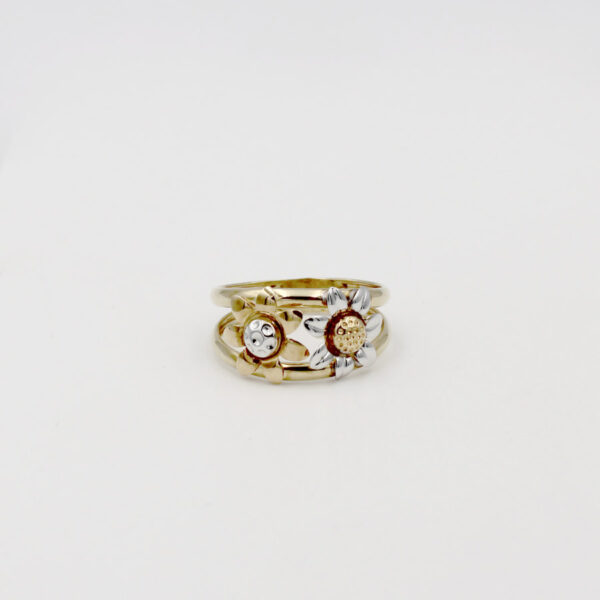 Sortija Margaritas en Oro 18k bicolor