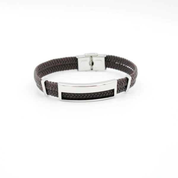 Pulsera DUWARD. DT3087.00 Acero y Piel marrón