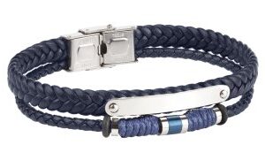 Pulsera DUWARD DT3090.05 En acero y Piel azul