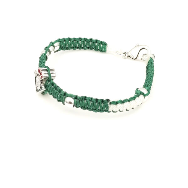 Pulsera Betis en Plata Ley en macramé
