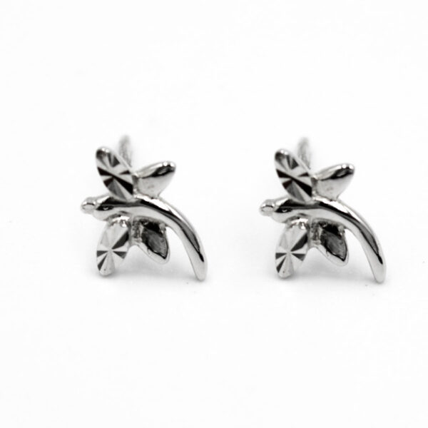 Pendientes Mariposa con Alas Rosa en Plata Ley Rodiada