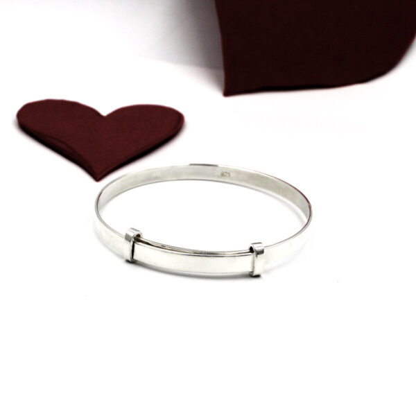 Pulsera Rígida Plana en Plata Ley 925