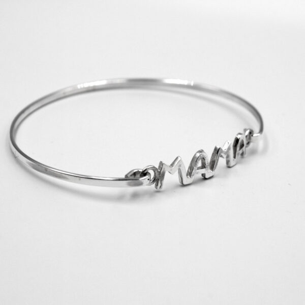 Pulsera Mamá rígida en Plata Ley 925 - Imagen 3