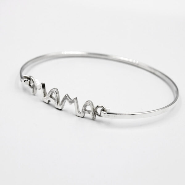 Pulsera Mamá rígida en Plata Ley 925 - Imagen 2