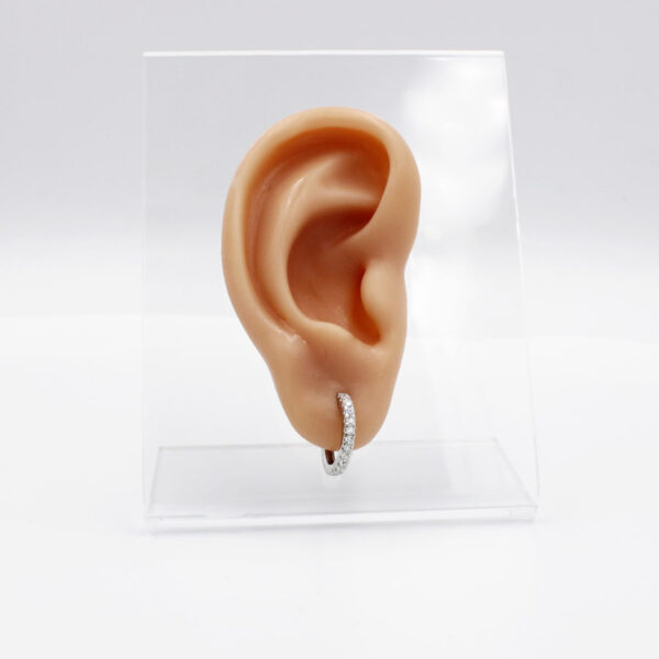 Aros de Clip con piedras circonitas transparentes