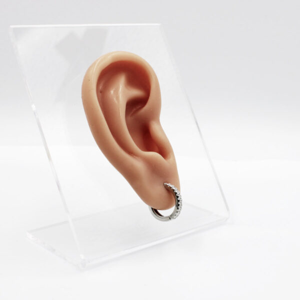 Aros de Clip con piedras circonitas transparentes