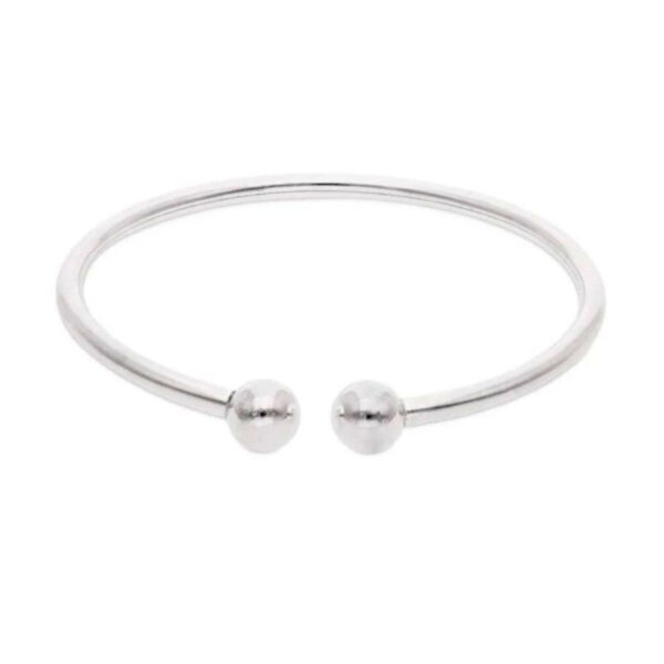 Pulsera dos bolas hilo redondo en Plata Ley 925 - Imagen 2