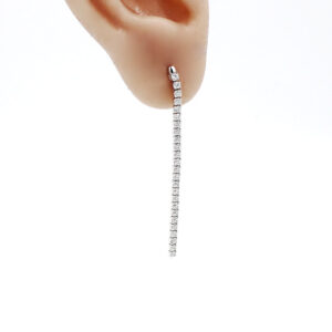 Pendientes largos DS6020.00 Duward circonitas. Plata Rodiada