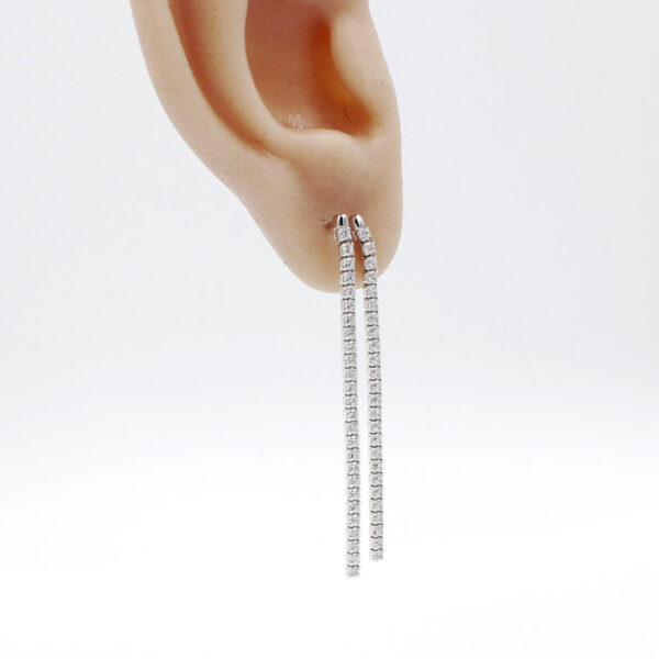 Pendientes largos DS6020.00 Duward circonitas. Plata Rodiada - Imagen 3