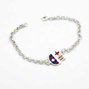 Pulsera del Barcelona en Plata Ley 925