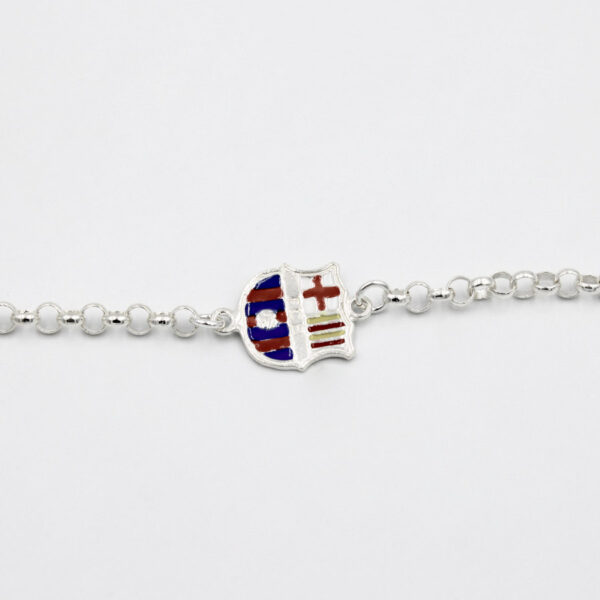 Pulsera del Barcelona en Plata Ley 925