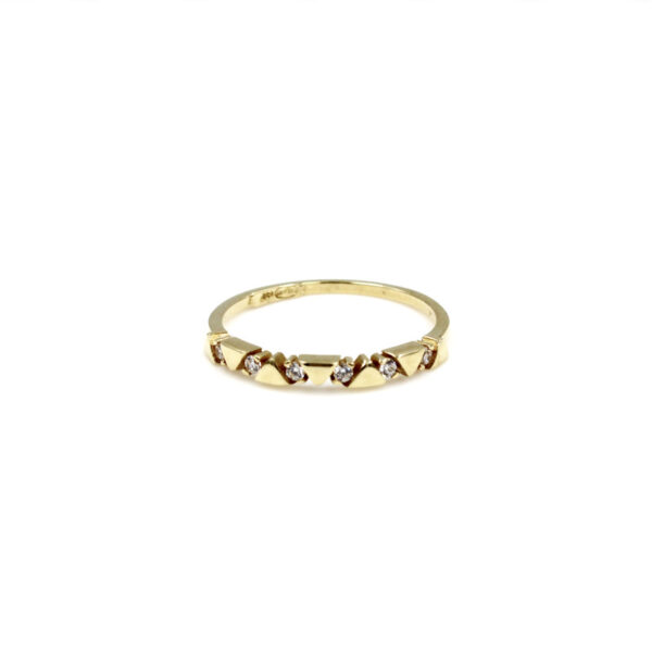Sortija con piedras Circonitas en Oro 18 quilates