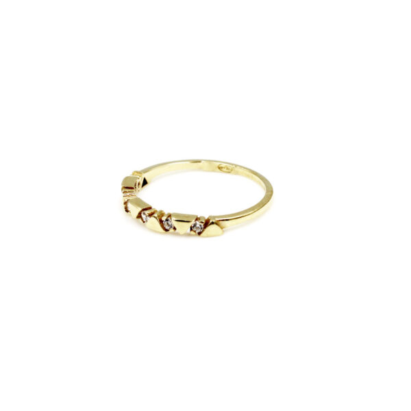 Sortija con piedras Circonitas en Oro 18 quilates