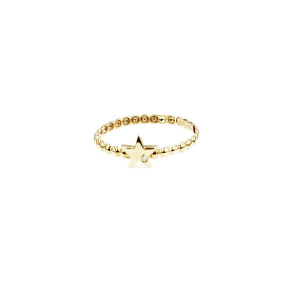Sortija Estrella en Oro 18 quilates