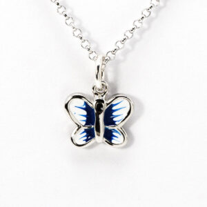 Gargantilla Mariposa a Color en Plata ley