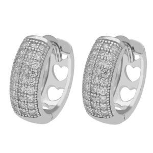 Aros Huggies en Plata Ley y Circonitas. LAD4651A