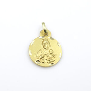 o Virgen del Carmen.Corazón de Jesús. 15 mm. Oro 18k
