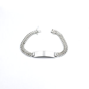 Esclava Doble Barbada para mujer en Plata Ley