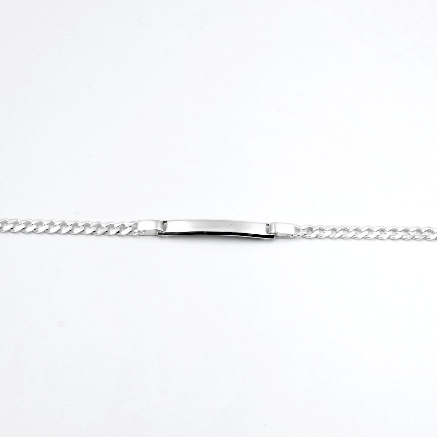 Esclava Barbada Plana en Plata Ley - Imagen 3