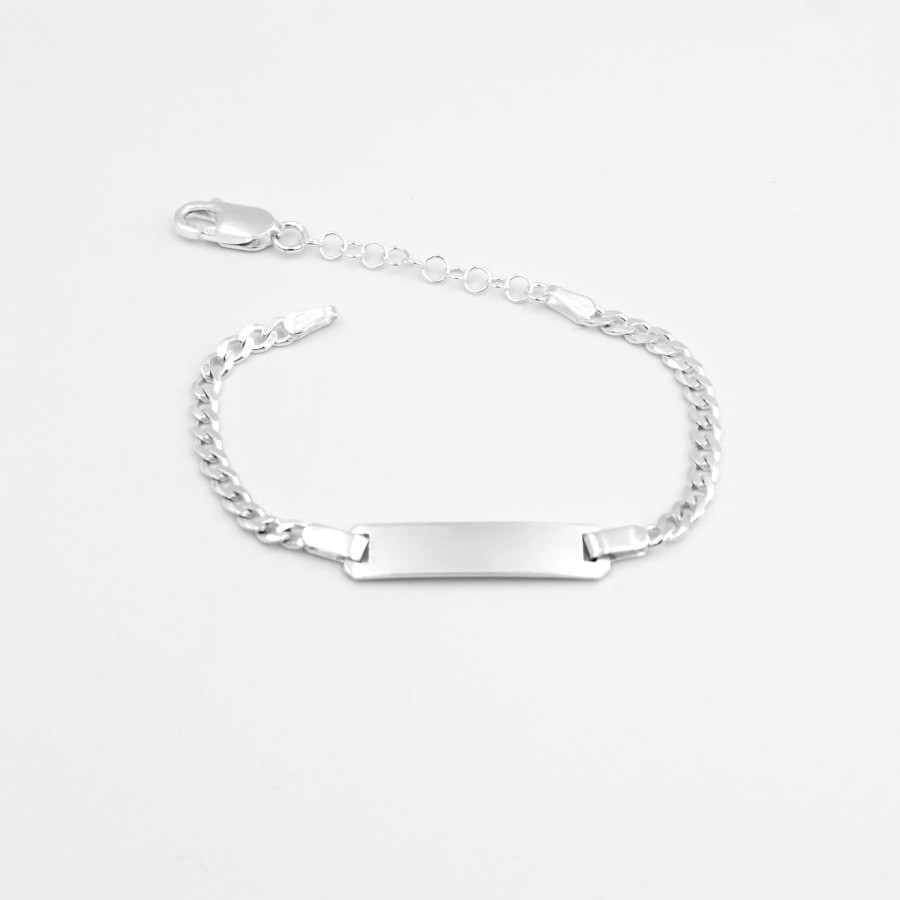 Esclava Bebé modelo Barbada en Plata Ley