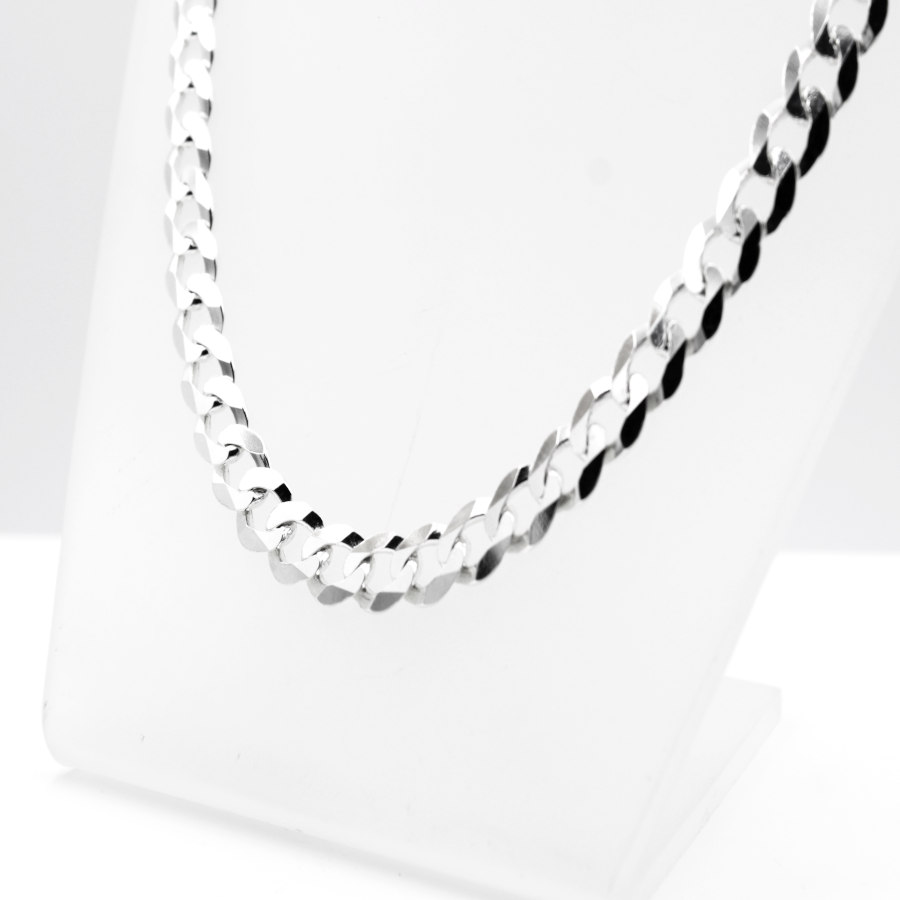 Cadena modelo Barbada en Plata de Ley 925.