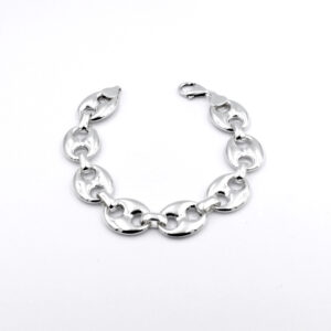 Pulsera Calabrote ligera ancha en Plata de Ley 925