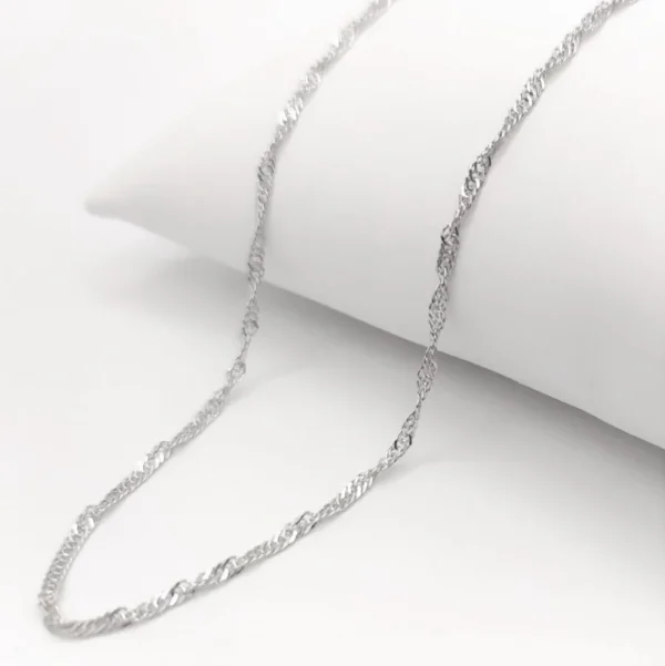 Cadena singapur en Plata Ley. 50 cm