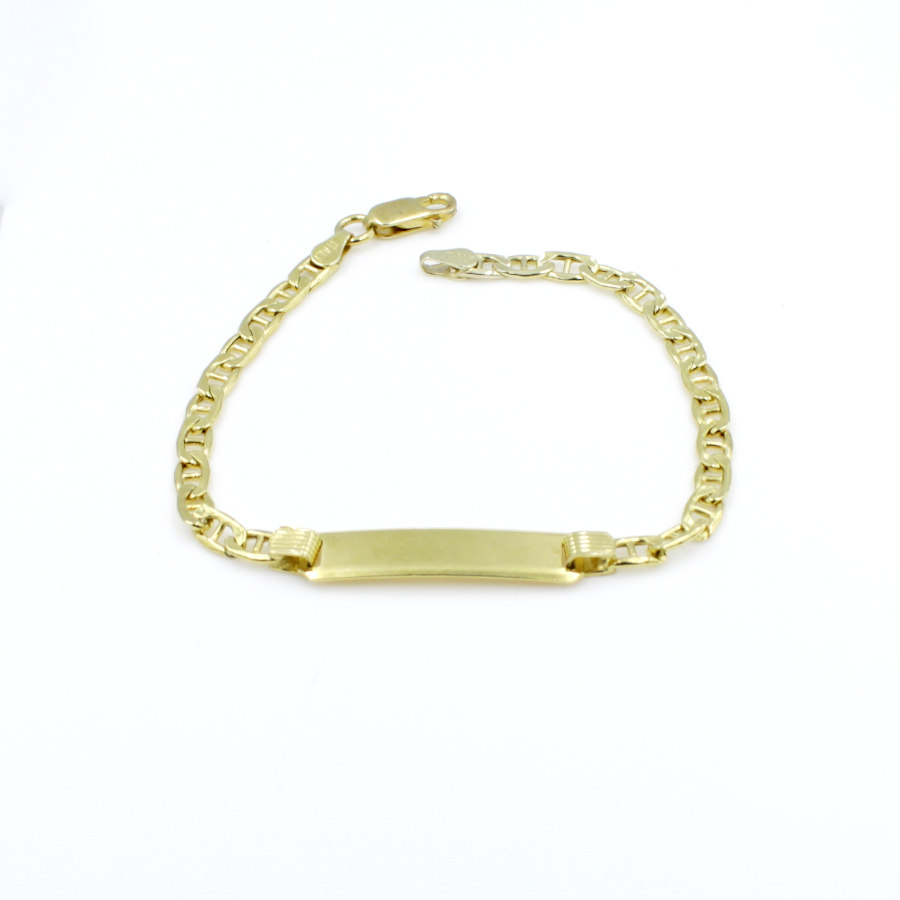 Esclava Modelo Barco en Plata de Ley Chapada dorada