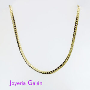 Cadena Serpiente En acero dorado 70 cm