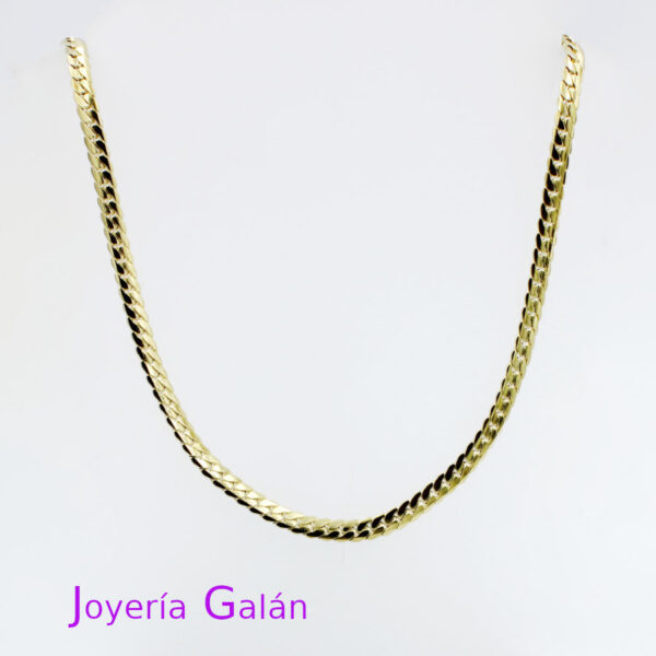 Cadena Serpiente En acero dorado 70 cm