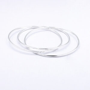 Pulsera de tres aros lisos en Plata Ley 925