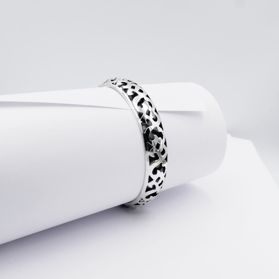 Pulsera Caña Calada en Plata ley 925