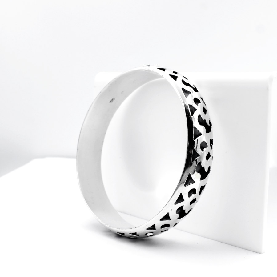 Pulsera Caña Calada en Plata ley 925 - Imagen 3