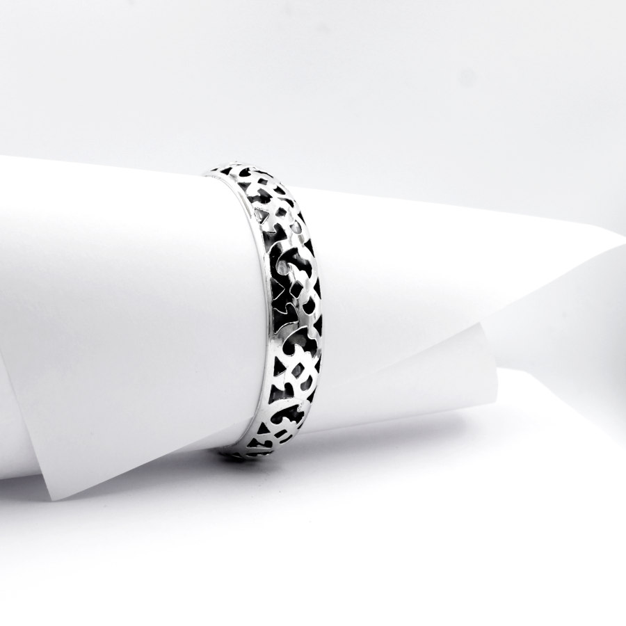 Pulsera Caña Calada en Plata ley 925