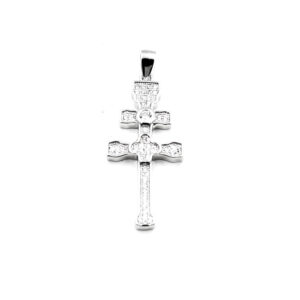 Cruz de Caravaca con Circonitas en Plata ley