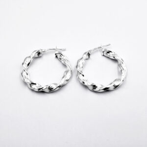 Aros Torcidos en Plata Ley con cierre Catalán