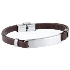 Pulsera Duward DT3043.00 para Hombre de acero y piel marrón