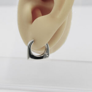 Aros semi cuadrados de Clic en Plata Ley