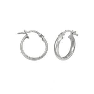 Aros Media Caña 5 mm. Grueso en Plata Ley cierre Catalán